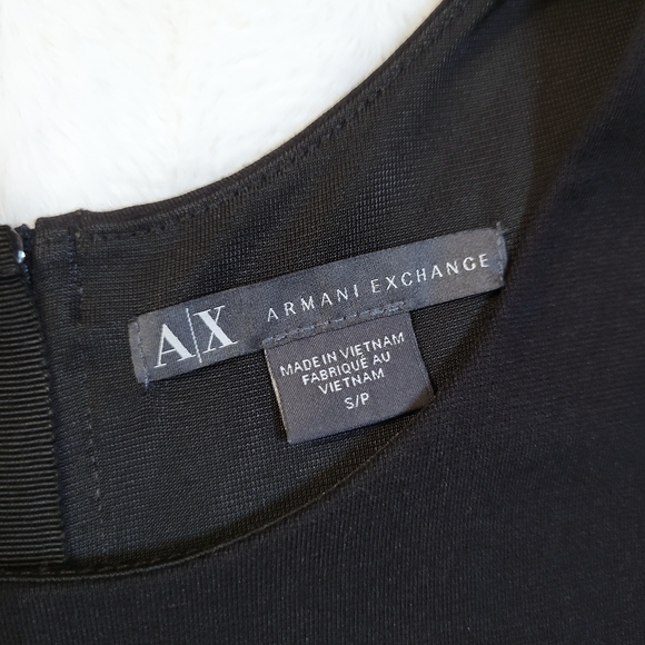 Like New Armani Exchange Little Black Dress Mini Sleeveless Size Small - Picture 3 of 7